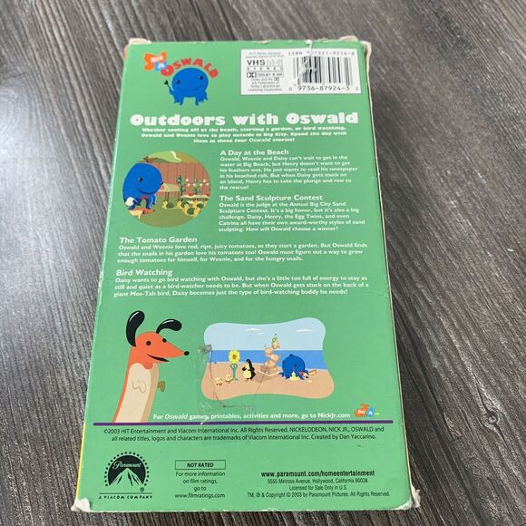 Out Doors With Oswald VHS Tape 2003 Nick Jr. Animated Cartoon Vintage - Picture 7 of 10